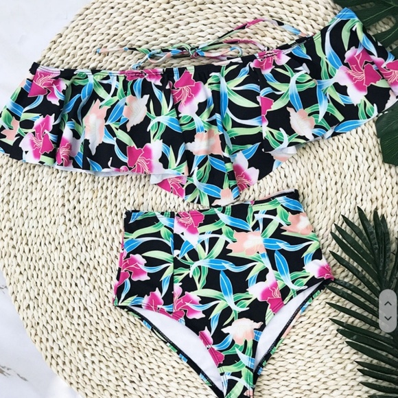 Other - Floral Off the Shoulder Bikini
